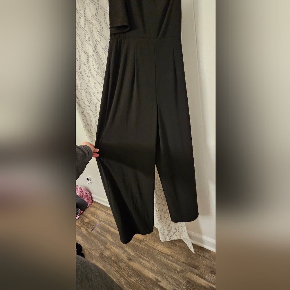 R&M Richards Black One-Shoulder Jumpsuit - Picture 2 of 6